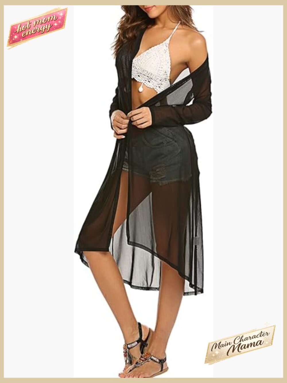 Long Open Front Drape Duster Cardigan High Low Hem Maxi Sweater with Pockets